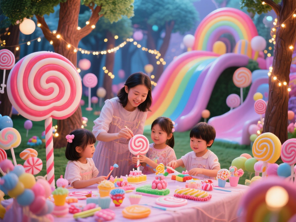 糖果主题派对:探索甜蜜奇趣世界之旅 小芳曾分享过她举办糖果主题派对的经历。她将派对场地