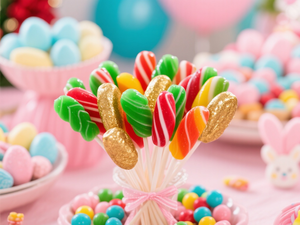 视觉冲击：五彩斑斓的糖果不仅能吸引所有人的目光，还