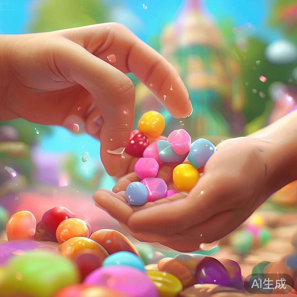 在游戏中，送糖果是一种互动行为，玩家可以通过特定的