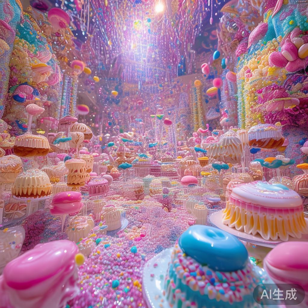 当提到“梦幻甜品世界”，很多人脑海中会浮现出色彩斑