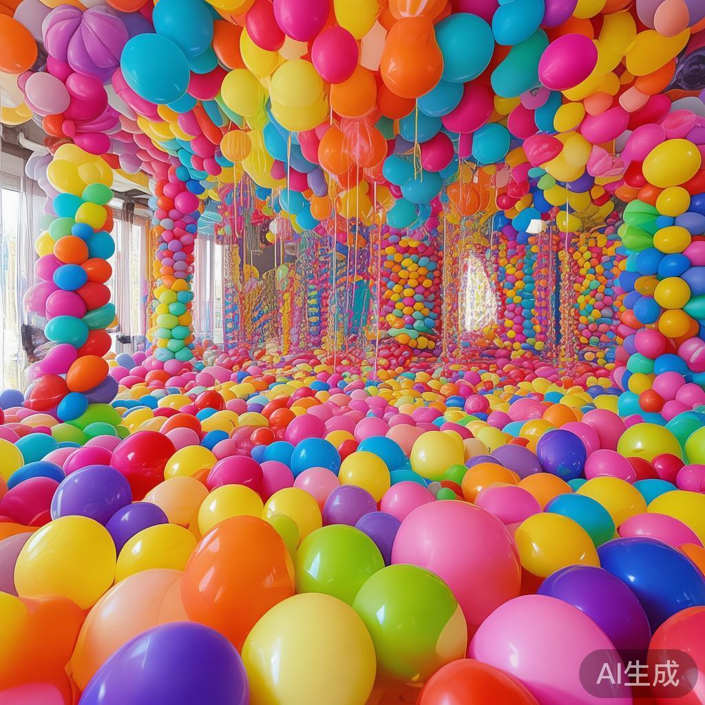欢乐糖果派对:彩色气球与悦耳铃声等你畅享甜蜜时光 当我们谈及糖果派对,首先想到的无疑是那种色彩丰富、